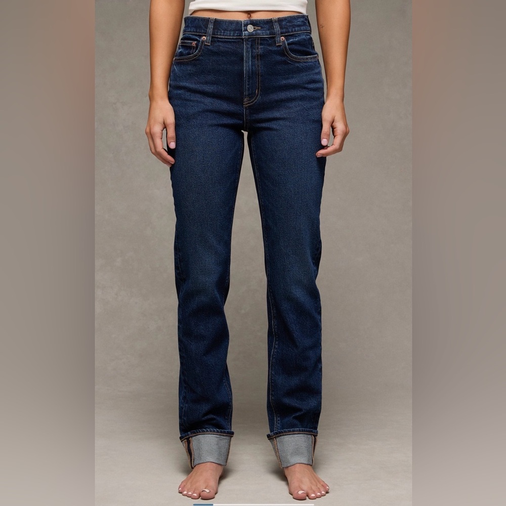 American Eagle Outfitters Dark Indigo Straight Leg Jeans